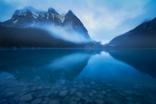 RANNÍ MLHY V HORÁCH (KANADA, LAKE LOUISE)