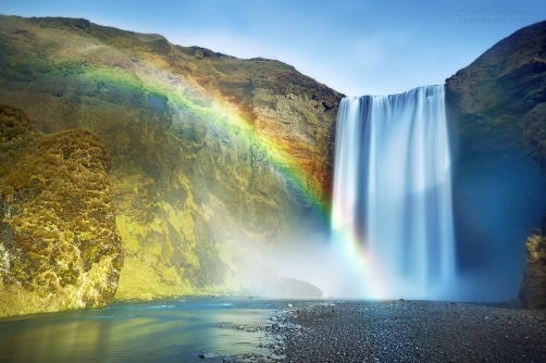 SKOGAFOSS V BARVĚ (Island)